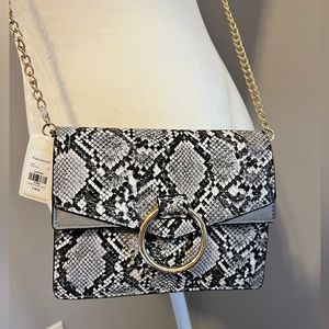 NWT Francesca’s snakeskin crossbody bag